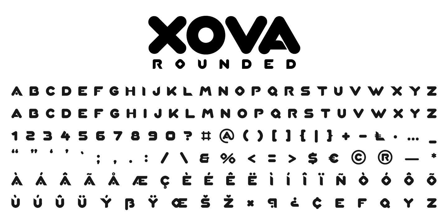 Przykładowa czcionka Xova Rounded #3